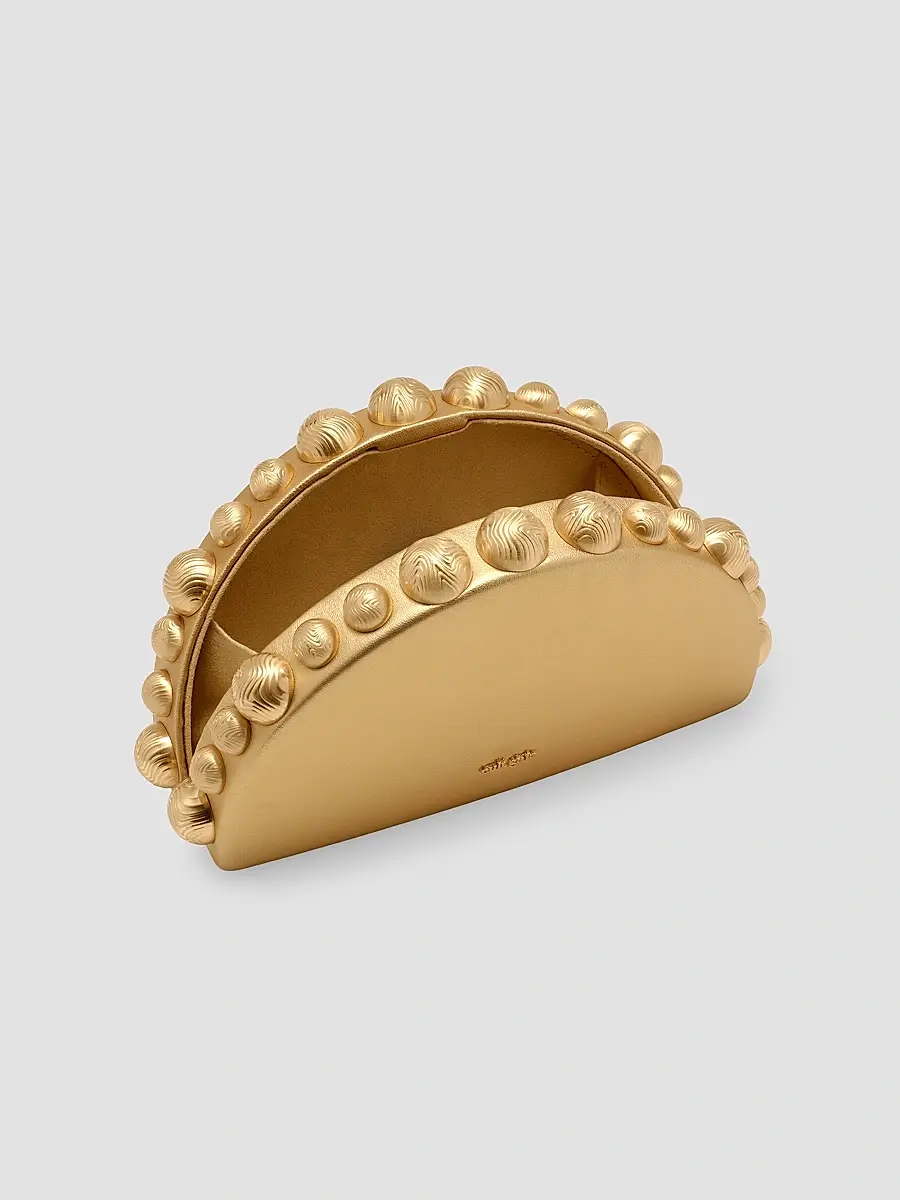 Cult Gaia Women's Gili Metallic Leather Clutch | Thumbnail 4 Cult Gaia Women's Gili Metallic Leather Clutch | Thumbnail 4