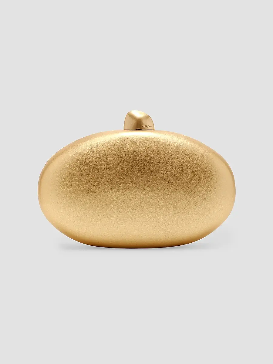 Cult Gaia Women's Eviana Hard-Case Metallic Leather Clutch | Thumbnail 3 Cult Gaia Women's Eviana Hard-Case Metallic Leather Clutch | Thumbnail 3