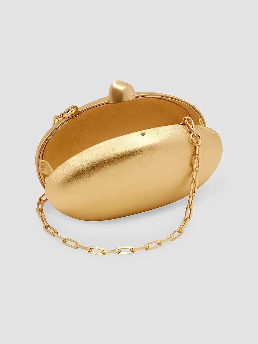 Cult Gaia Women's Eviana Hard-Case Metallic Leather Clutch | Thumbnail 4 Cult Gaia Women's Eviana Hard-Case Metallic Leather Clutch | Thumbnail 4
