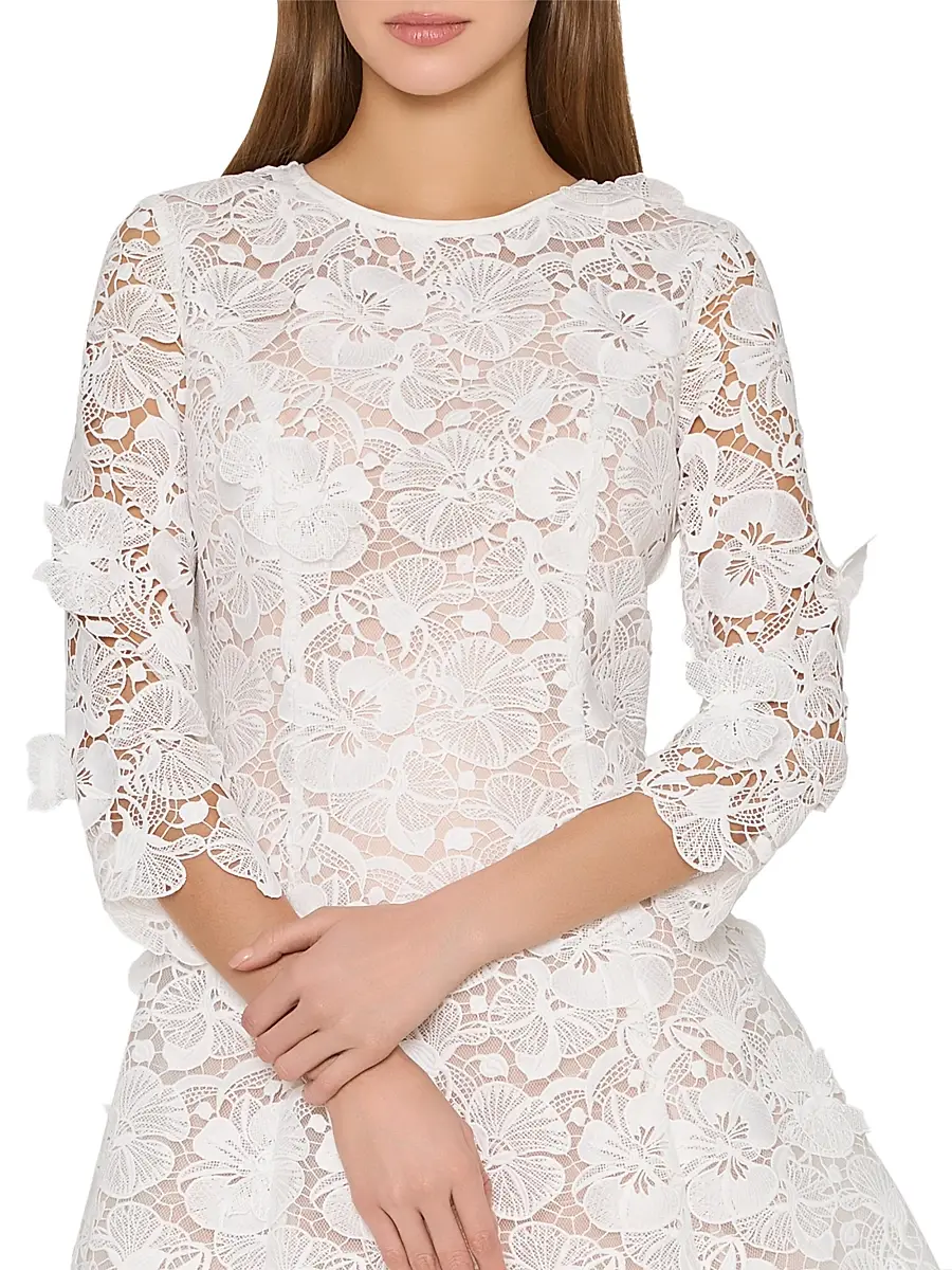 Milly Women's Emmie Lace Minidress | Thumbnail 3 Milly Women's Emmie Lace Minidress | Thumbnail 3