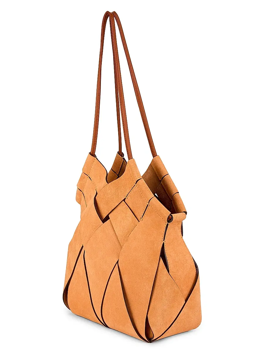 Ulla Johnson Women's Charlotte Basket-Weave Suede Tote Bag | Thumbnail 3 Ulla Johnson Women's Charlotte Basket-Weave Suede Tote Bag | Thumbnail 3