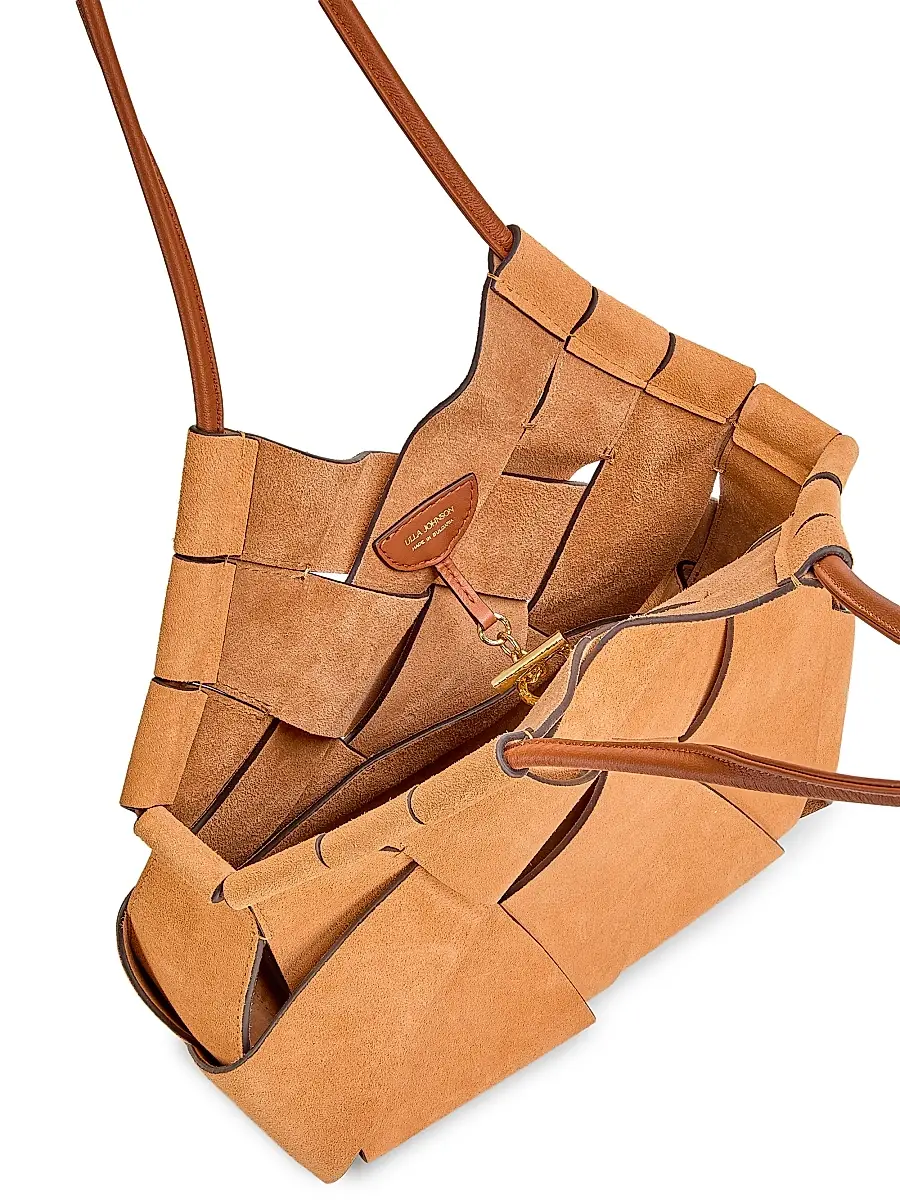 Ulla Johnson Women's Charlotte Basket-Weave Suede Tote Bag | Thumbnail 4 Ulla Johnson Women's Charlotte Basket-Weave Suede Tote Bag | Thumbnail 4