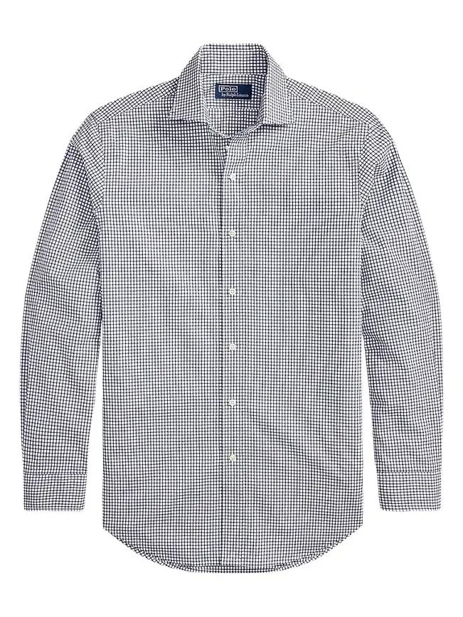 Men's Glen Plaid Poplin Classic-Fit Shirt