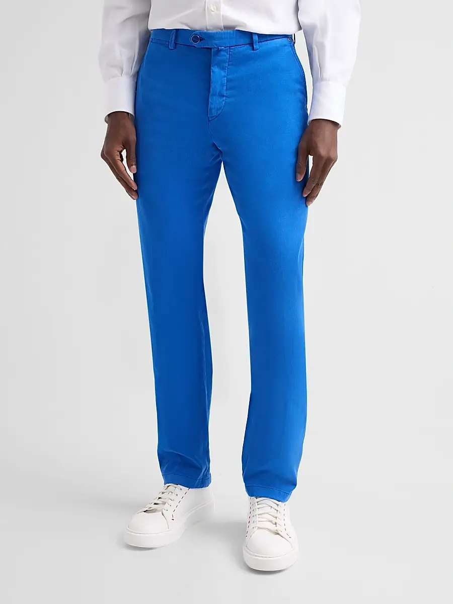 Kiton Men's Stretch Tapered Leg Flat-Front Trousers | Thumbnail 4 Kiton Men's Stretch Tapered Leg Flat-Front Trousers | Thumbnail 4