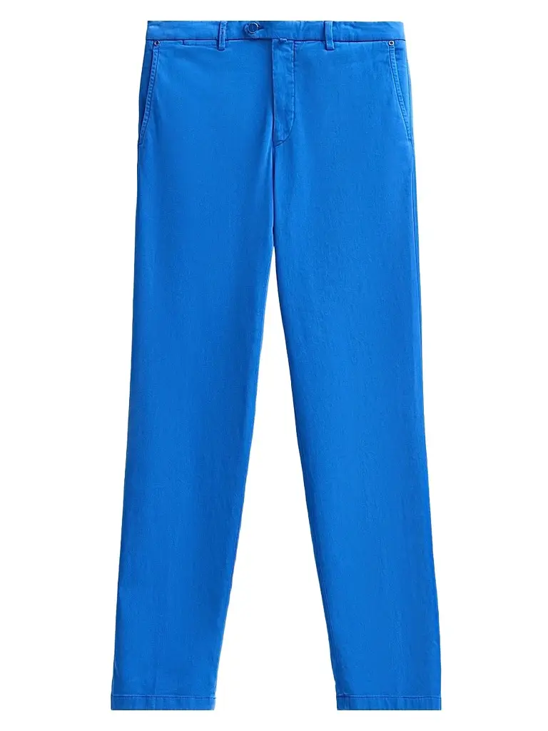 Kiton Men's Stretch Tapered Leg Flat-Front Trousers | Image 1 Kiton Men's Stretch Tapered Leg Flat-Front Trousers | Image 1