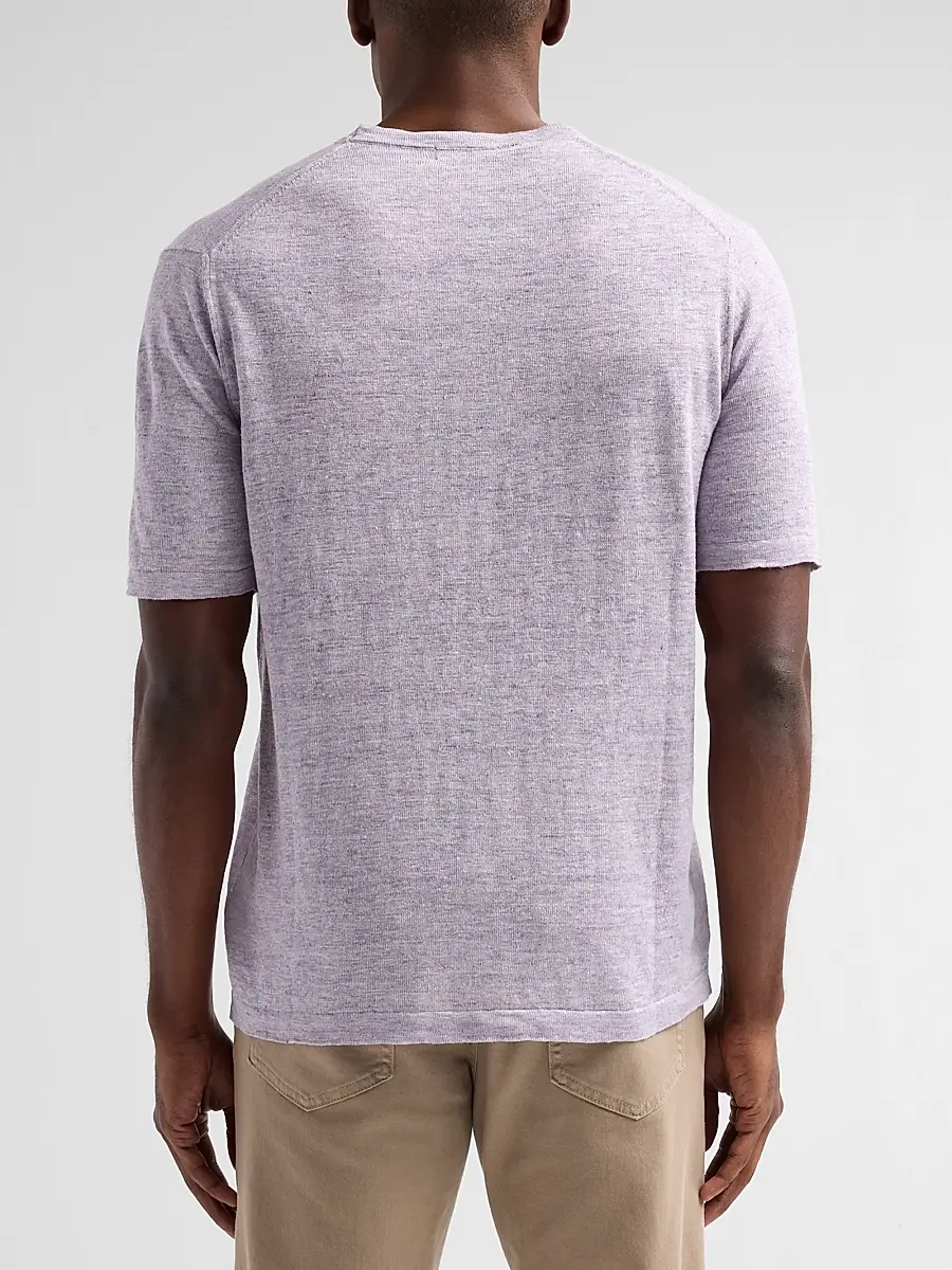 Saks Fifth Avenue Men's Linen Crewneck T-Shirt | Thumbnail 3 Saks Fifth Avenue Men's Linen Crewneck T-Shirt | Thumbnail 3