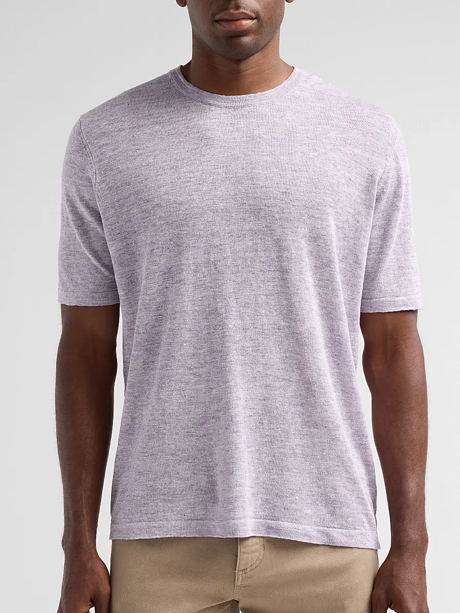 Saks Fifth Avenue Men's Linen Crewneck T-Shirt | Thumbnail 5 Saks Fifth Avenue Men's Linen Crewneck T-Shirt | Thumbnail 5