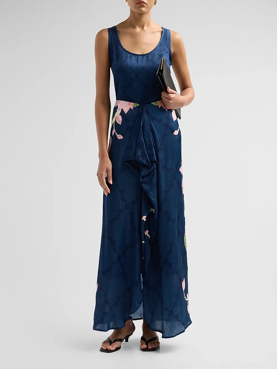 VERANDAH Women's Ammama Argyle Satin Tank | Thumbnail 2