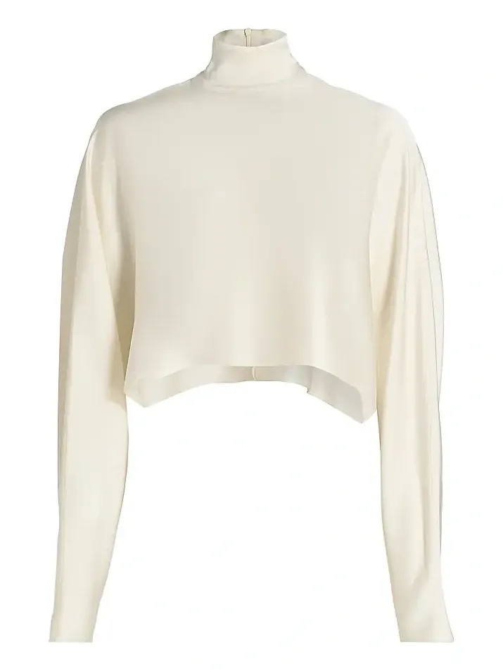 Women's Satin Caftan Crop Top