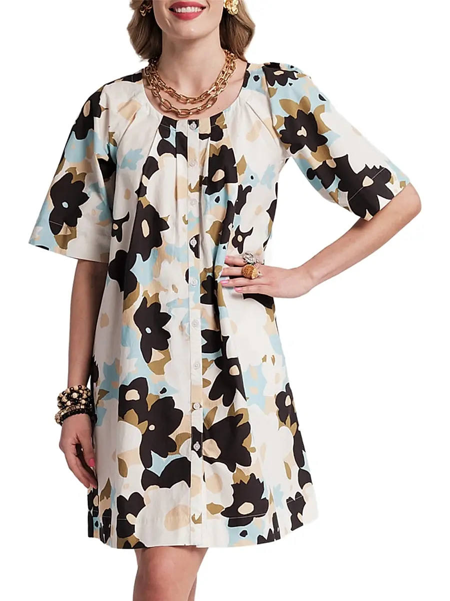 Frances Valentine Women's Virginia Printed Minidress - Blue Multi - Size Medium | Image 1 Frances Valentine Women's Virginia Printed Minidress - Blue Multi - Size Medium | Image 1
