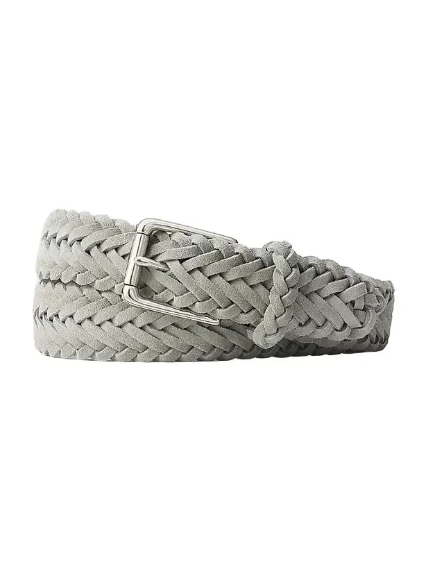 Ralph Lauren Purple Label Men's Braided Suede Belt