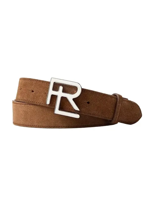 Men's Stacked R-Buckle Suede Belt Men's Stacked R-Buckle Suede Belt