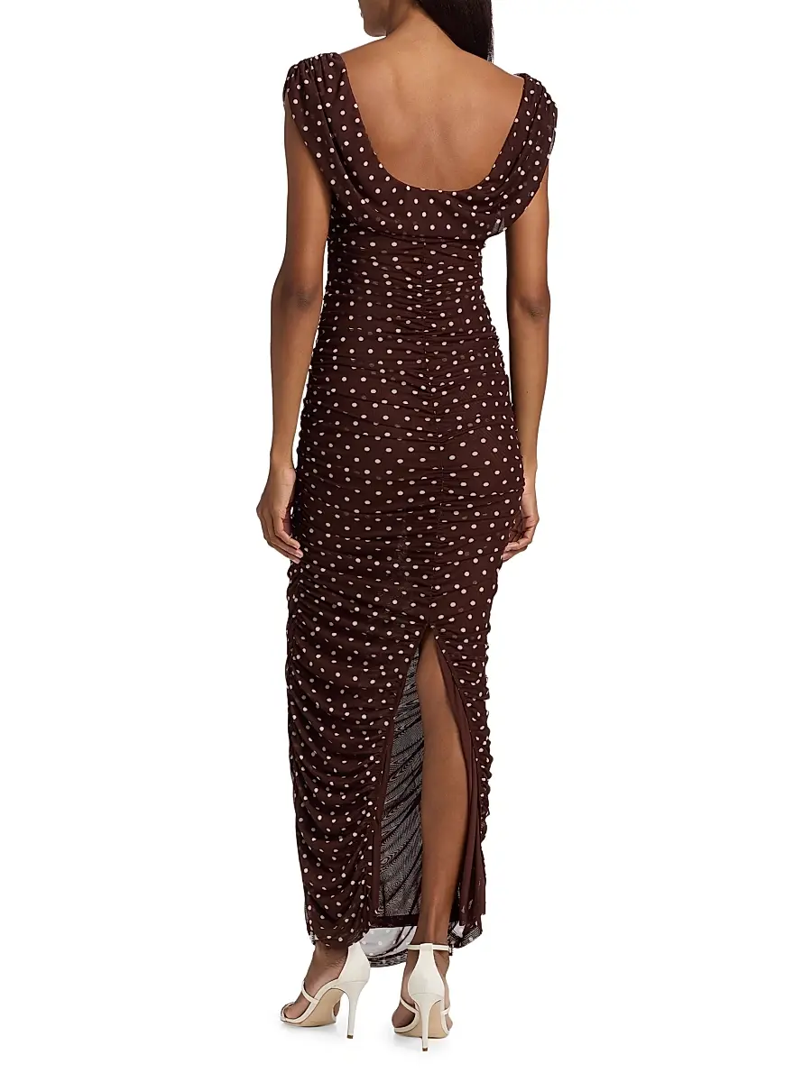BLACK HALO Women's Evangeline Polka Dot Maxi Dress | Thumbnail 5 BLACK HALO Women's Evangeline Polka Dot Maxi Dress | Thumbnail 5