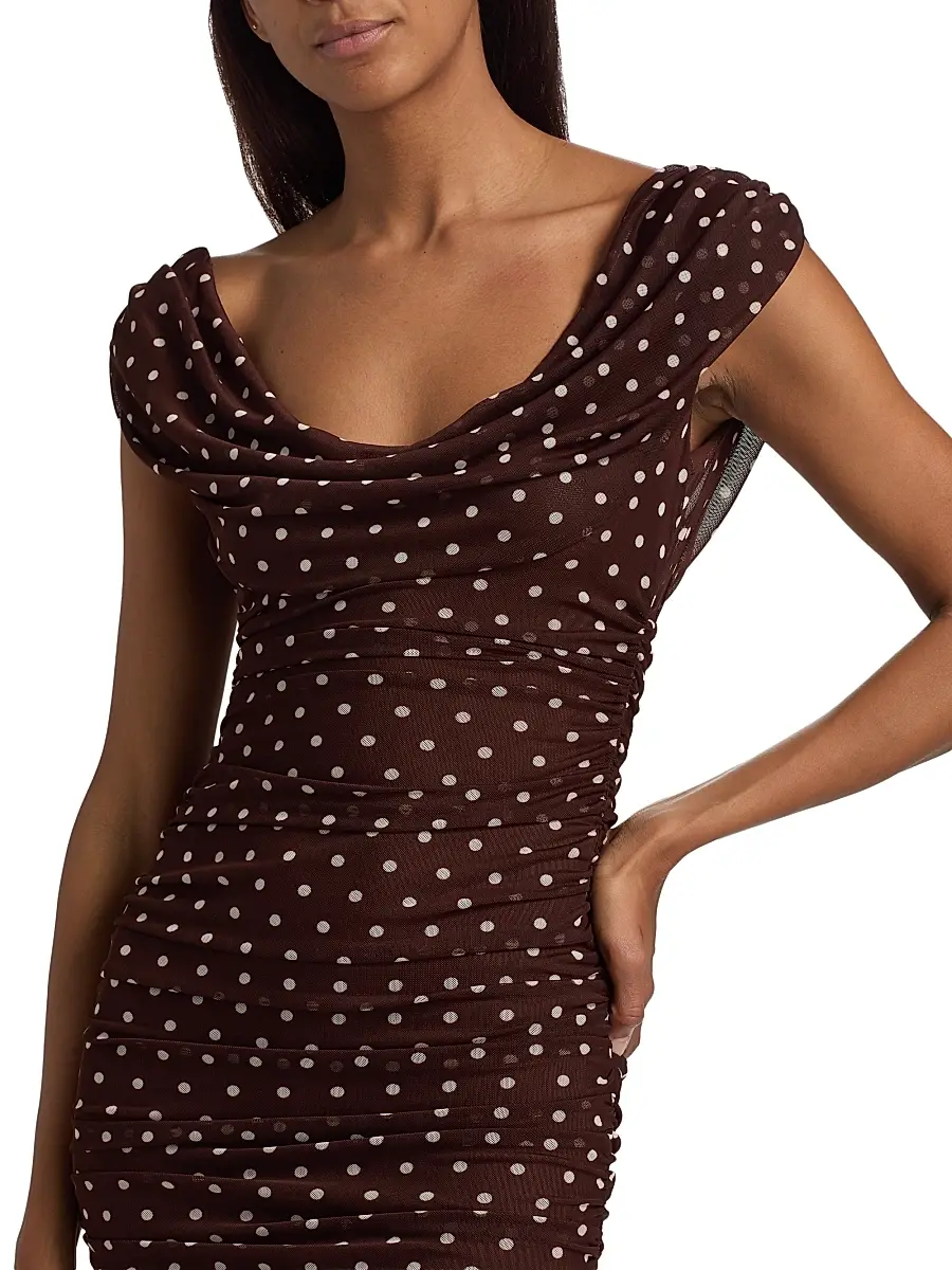 BLACK HALO Women's Evangeline Polka Dot Maxi Dress | Thumbnail 6 BLACK HALO Women's Evangeline Polka Dot Maxi Dress | Thumbnail 6