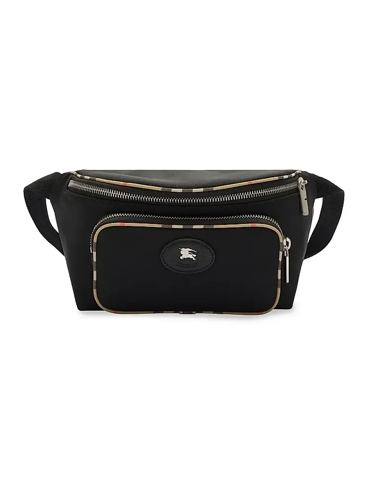Men's EKD Stamp Check-Trim Belt Bag