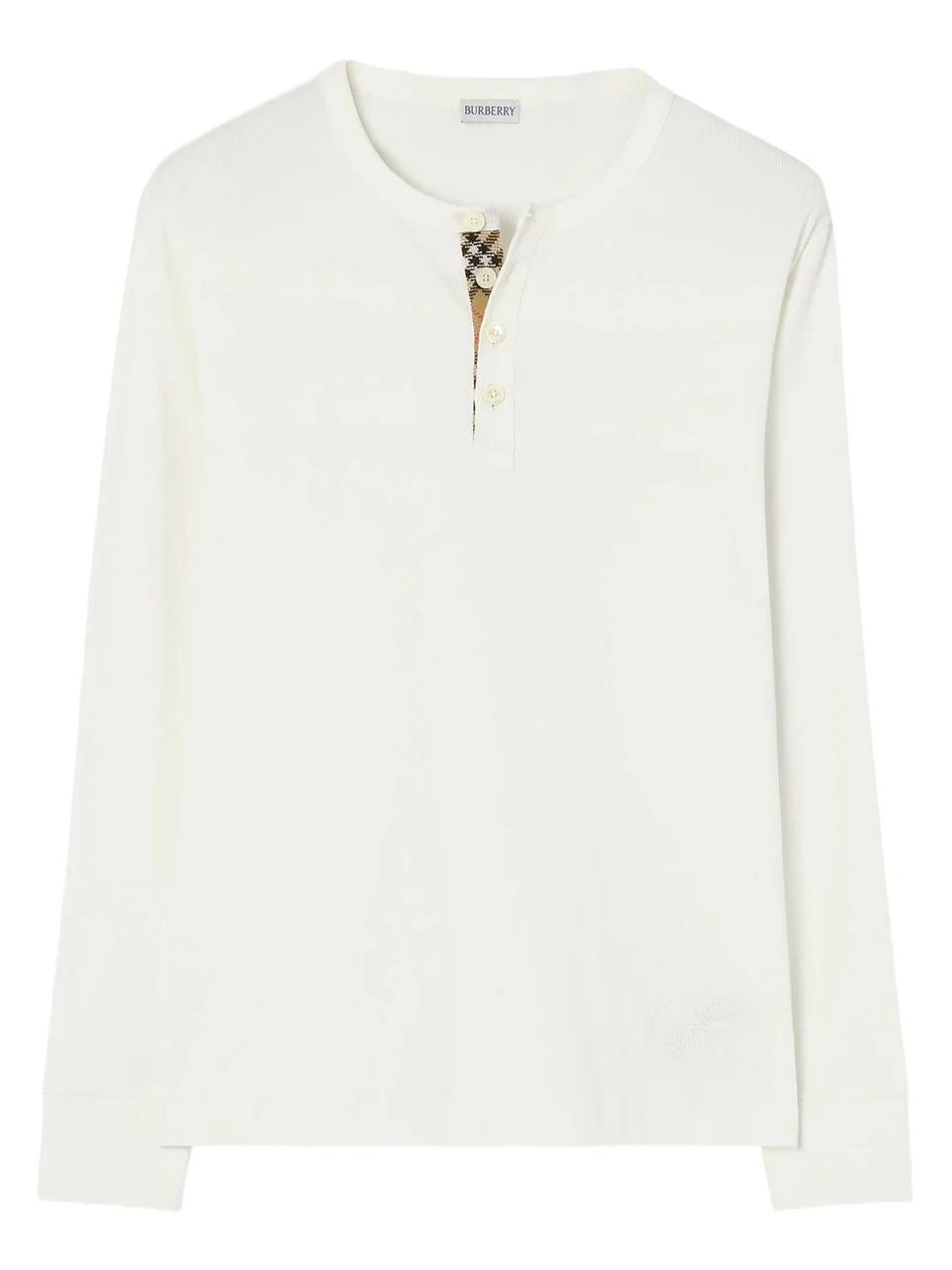 Men's Check Placket Henley Top