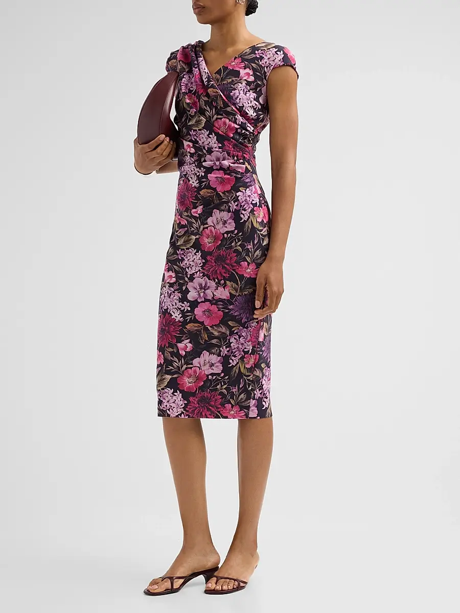 Chiara Boni La Petite Robe Women's Dids Floral Jersey Midi Dress | Thumbnail 4 Chiara Boni La Petite Robe Women's Dids Floral Jersey Midi Dress | Thumbnail 4