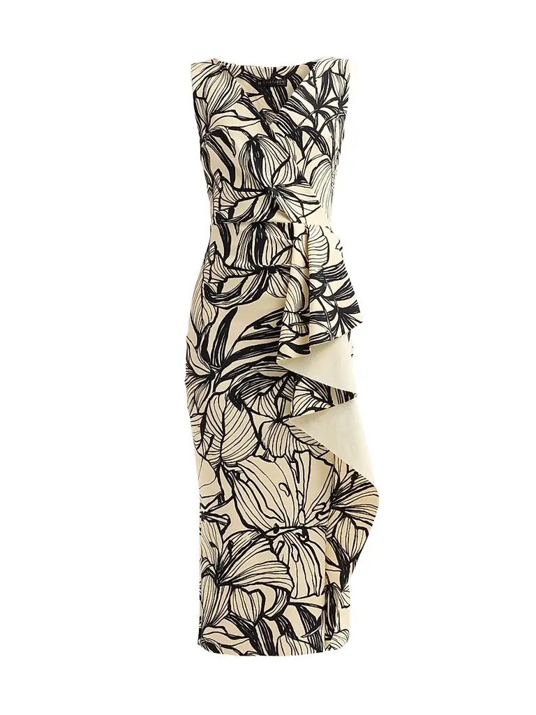 Chiara Boni La Petite Robe Women's Sayon Ruffled Floral Midi Dress - Anne | Image 1 Chiara Boni La Petite Robe Women's Sayon Ruffled Floral Midi Dress - Anne | Image 1