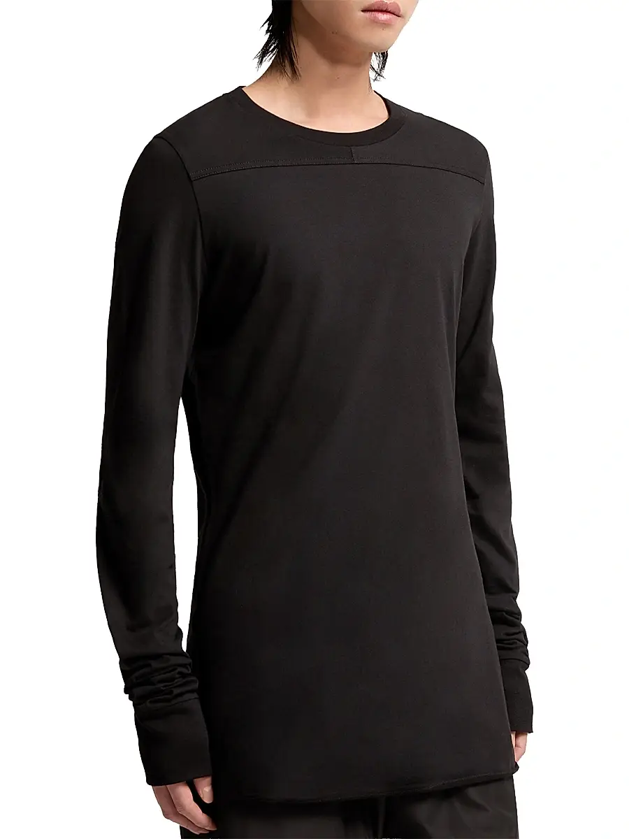 Moncler Women's + Rick Owens Girder Crew Neck T-Shirt in Cotton | Thumbnail 2 Moncler Women's + Rick Owens Girder Crew Neck T-Shirt in Cotton | Thumbnail 2
