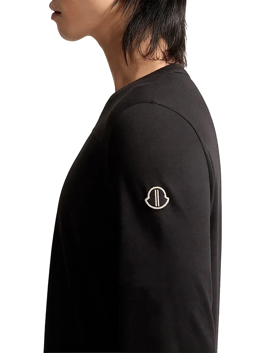 Moncler Women's + Rick Owens Girder Crew Neck T-Shirt in Cotton | Thumbnail 4 Moncler Women's + Rick Owens Girder Crew Neck T-Shirt in Cotton | Thumbnail 4