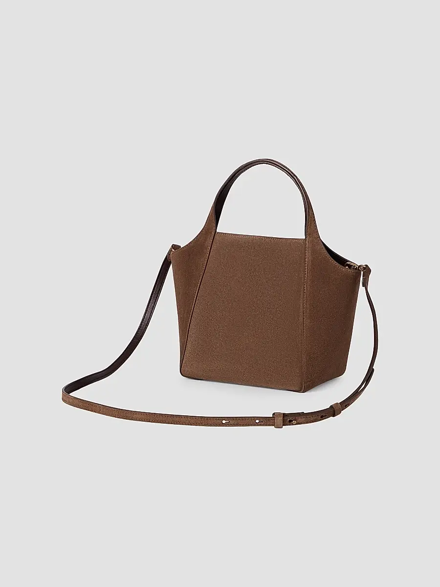 Brunello Cucinelli Women's Sartorial Small Bucket Bag in Suede - Caramel | Thumbnail 3 Brunello Cucinelli Women's Sartorial Small Bucket Bag in Suede - Caramel | Thumbnail 3
