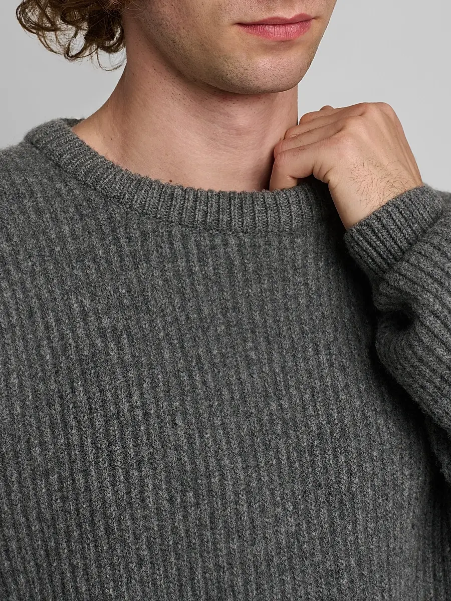 Jil Sander Men's Fisherman's Rib Knit Crewneck Sweater | Thumbnail 5