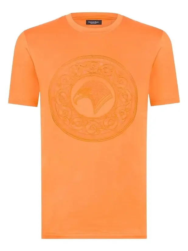 Stefano Ricci Men's Eagle Embroidered Logo T-Shirt
