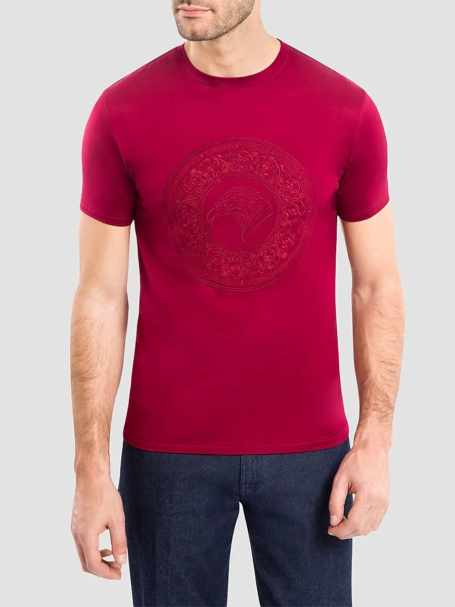 Stefano Ricci Men's Eagle Embroidered Logo T-Shirt | Thumbnail 2 Stefano Ricci Men's Eagle Embroidered Logo T-Shirt | Thumbnail 2