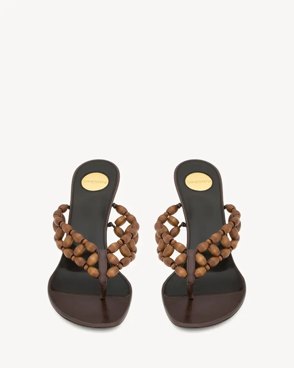 Yves Saint Laurent ZINA sandals in wooden beads | Thumbnail 2 Yves Saint Laurent ZINA sandals in wooden beads | Thumbnail 2