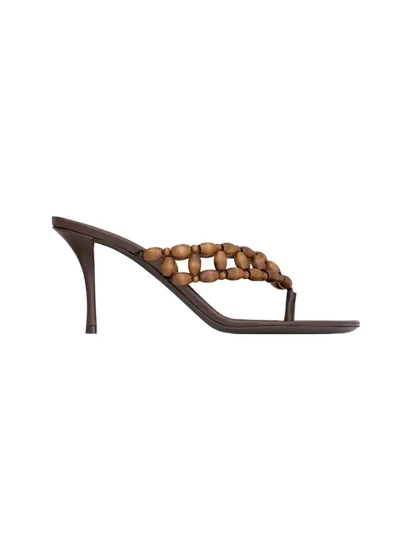 ZINA sandals in wooden beads ZINA sandals in wooden beads