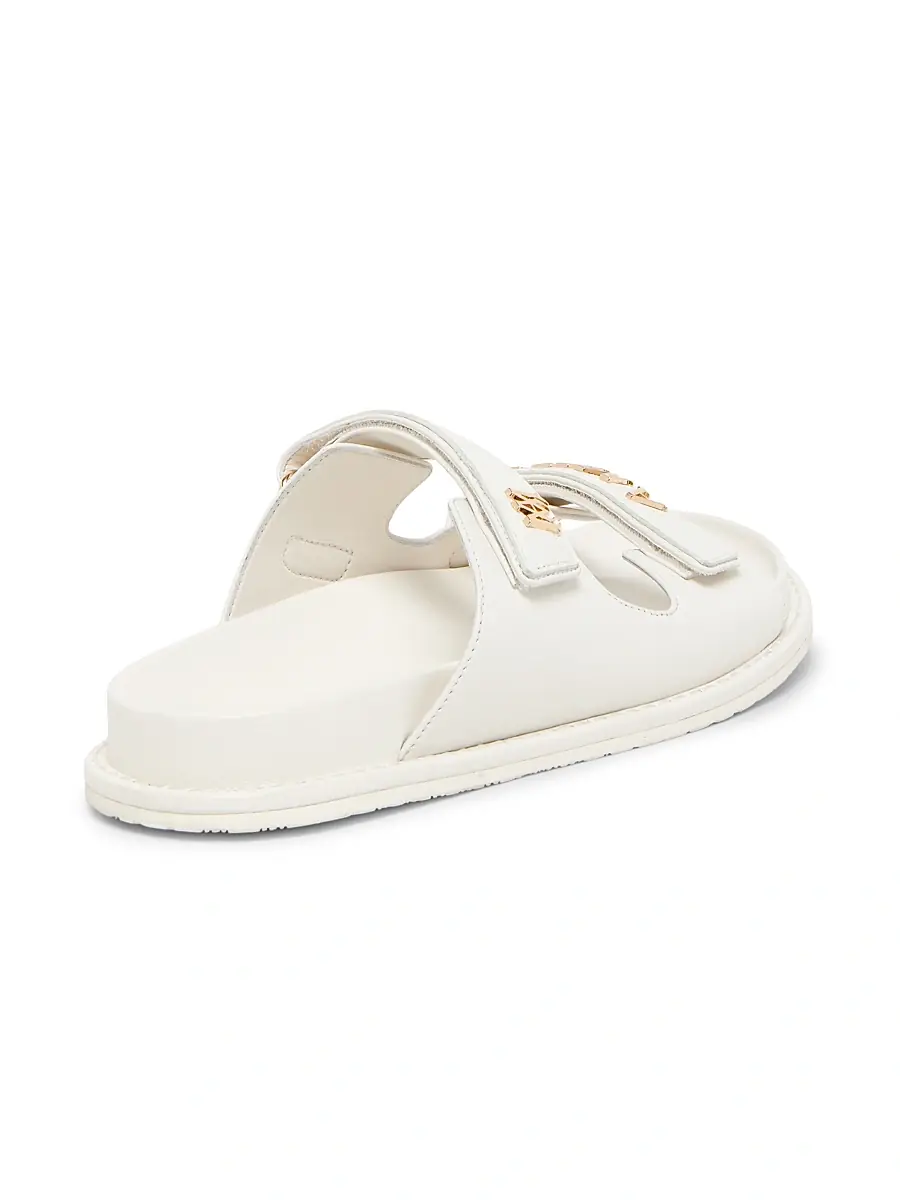 AMIRI Women's Boardwalk Leather Two-Strap Sandals | Thumbnail 3