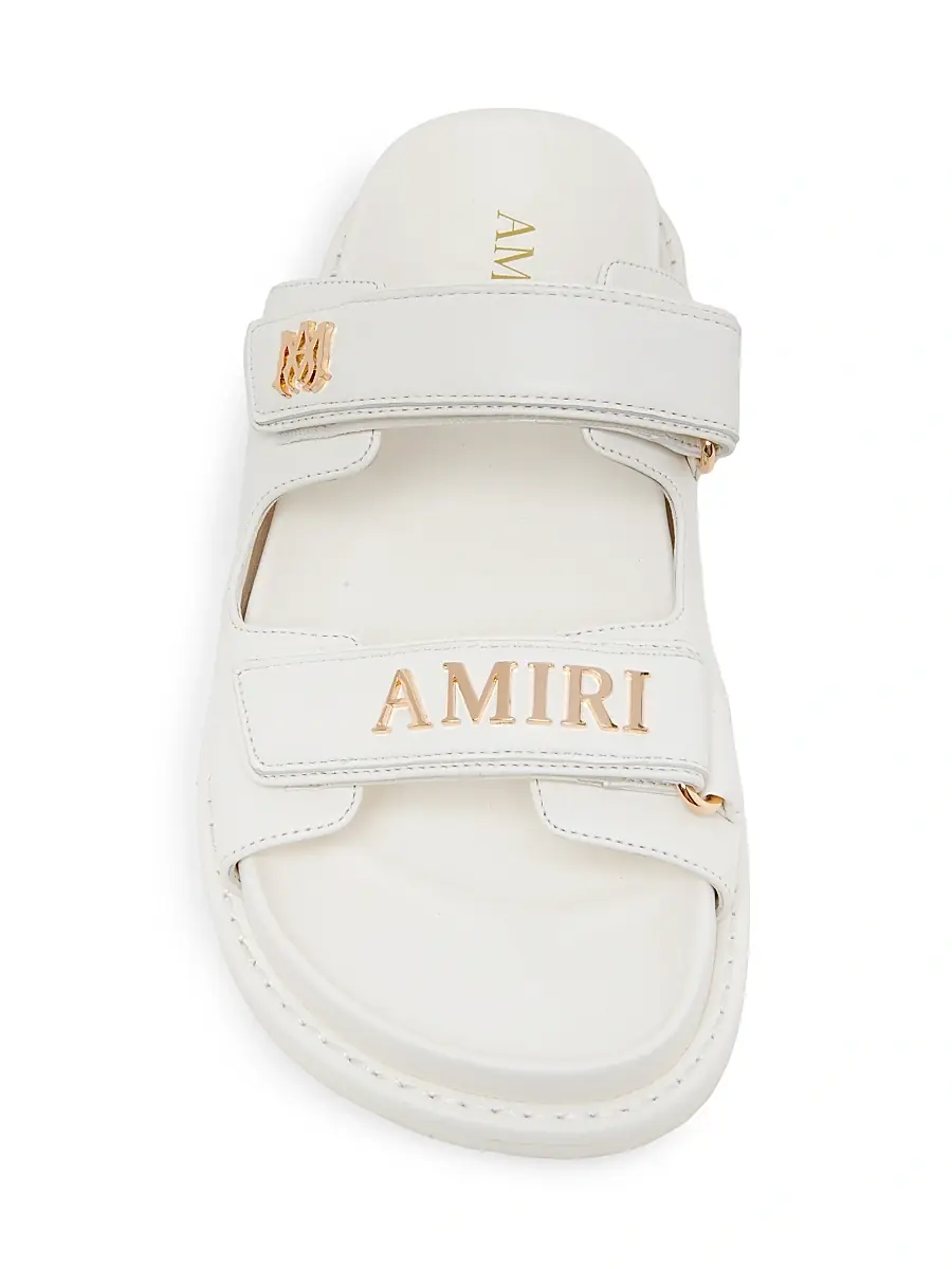 AMIRI Women's Boardwalk Leather Two-Strap Sandals | Thumbnail 4