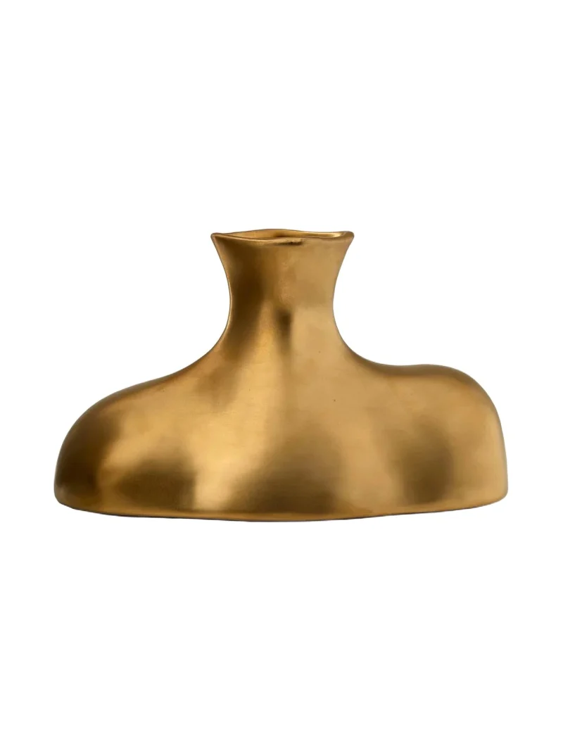 Arteriors Tilbury Gold Ceramic Vase