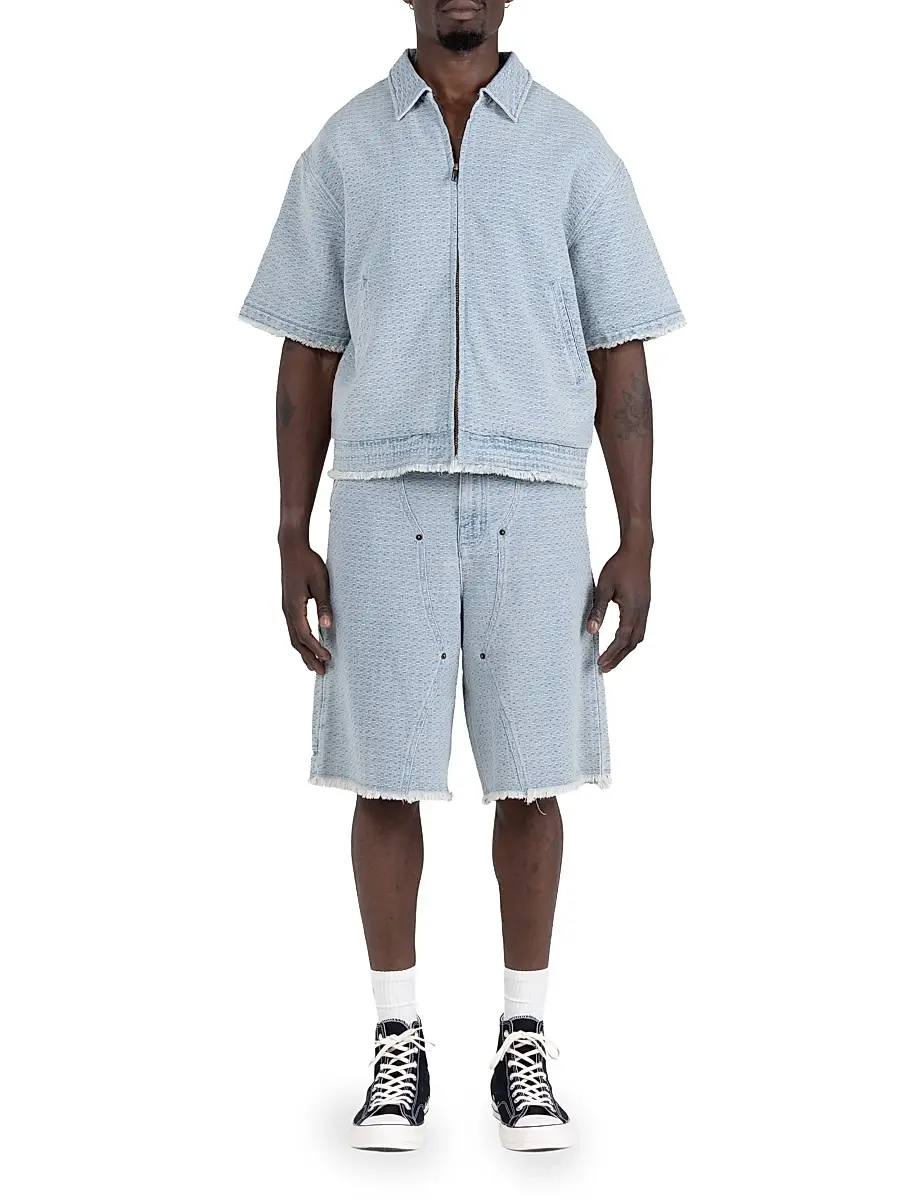 Honor The Gift Men's Drop Shoulder Cotton Denim Shirt | Thumbnail 2 Honor The Gift Men's Drop Shoulder Cotton Denim Shirt | Thumbnail 2