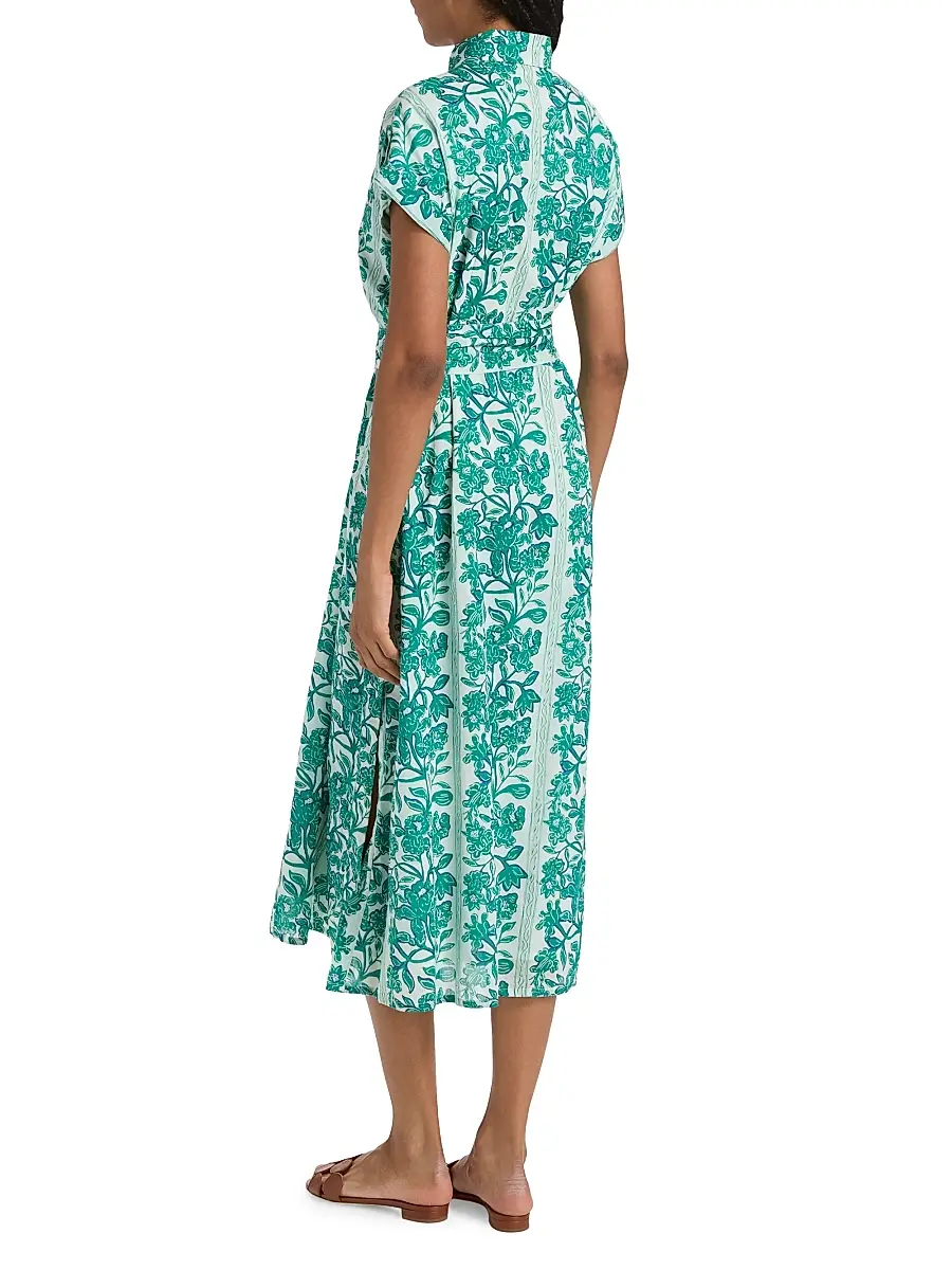 Ro's Garden Women's Catherine Floral Cotton Midi-Dress | Thumbnail 5 Ro's Garden Women's Catherine Floral Cotton Midi-Dress | Thumbnail 5