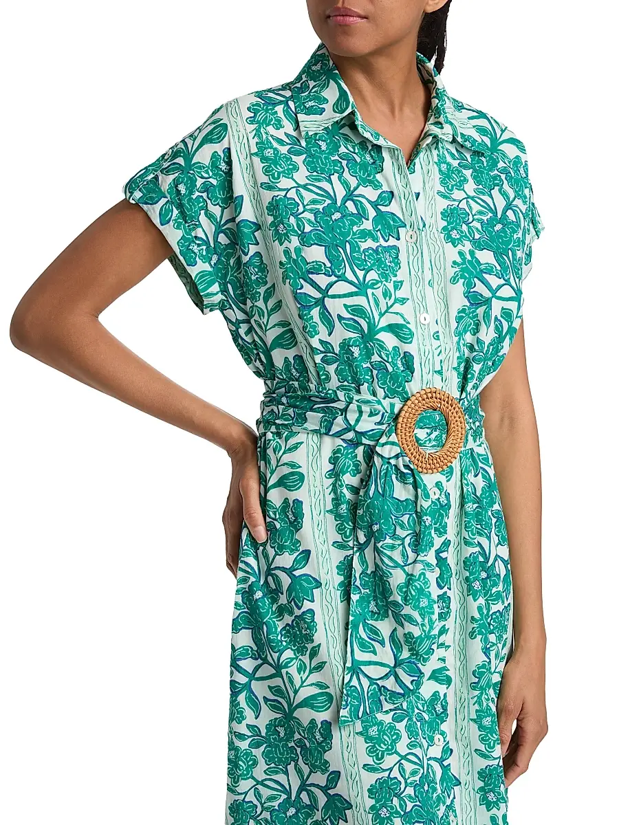 Ro's Garden Women's Catherine Floral Cotton Midi-Dress | Thumbnail 6 Ro's Garden Women's Catherine Floral Cotton Midi-Dress | Thumbnail 6