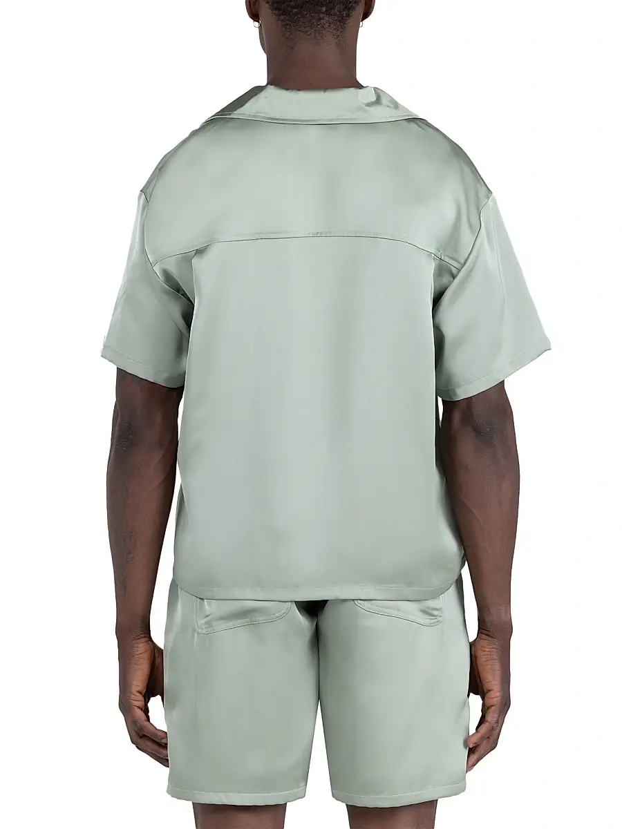 Honor The Gift Men's Logo Satin Camp Shirt | Thumbnail 3 Honor The Gift Men's Logo Satin Camp Shirt | Thumbnail 3