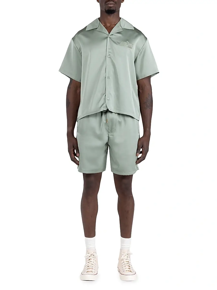 Honor The Gift Men's Satin Drawstring Shorts | Thumbnail 2
