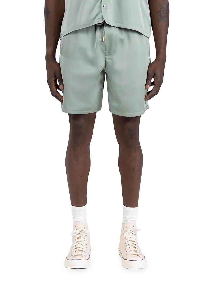 Honor The Gift Men's Satin Drawstring Shorts | Image 1 Honor The Gift Men's Satin Drawstring Shorts | Image 1
