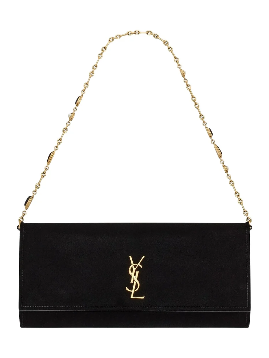 Women's Kate Clutch in Velvet - Black