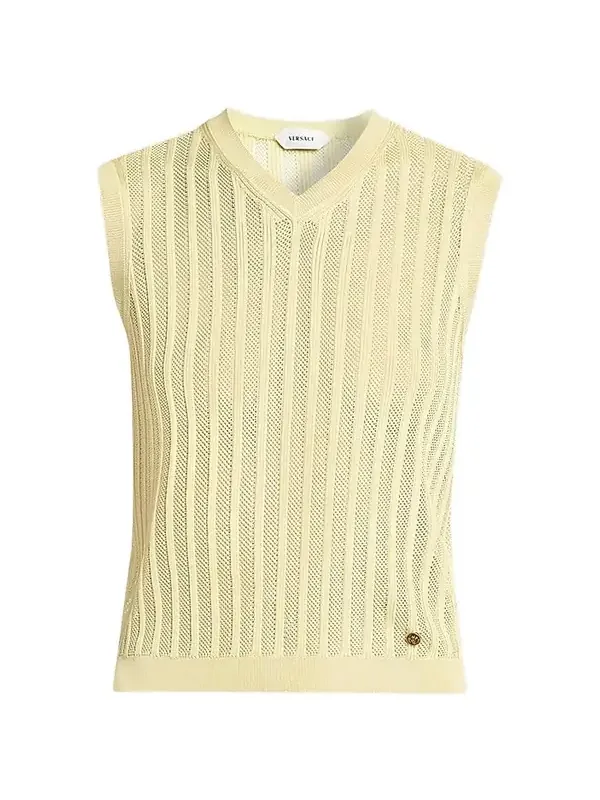 Women's La Vacanza Mesh Rib-Knit Sweater Vest