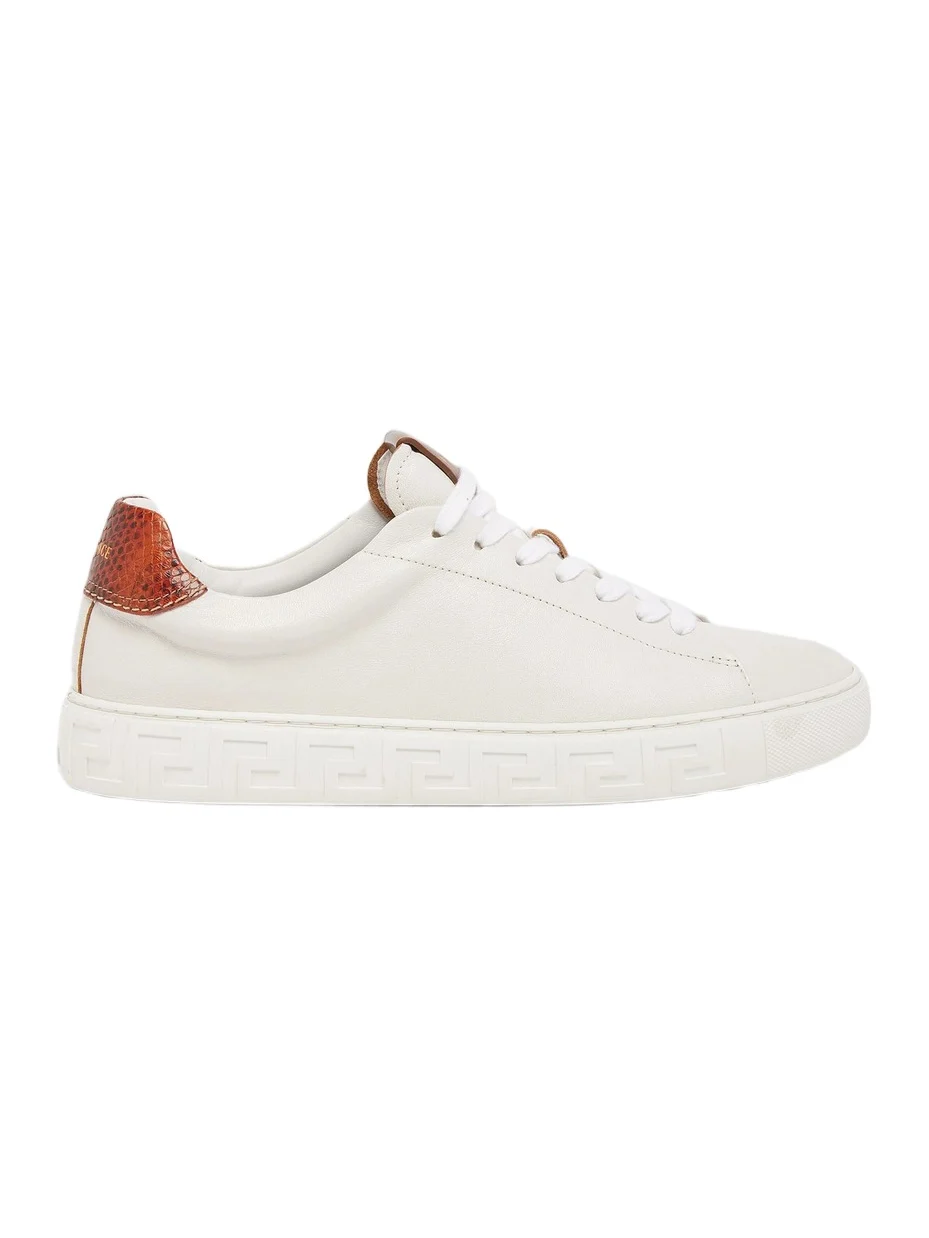 Versace Men's Greca Leather Low-Top Sneakers