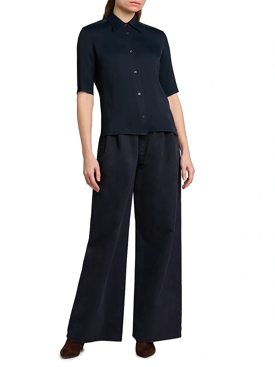Jil Sander Women's Sable Short-Sleeve Shirt | Thumbnail 2 Jil Sander Women's Sable Short-Sleeve Shirt | Thumbnail 2