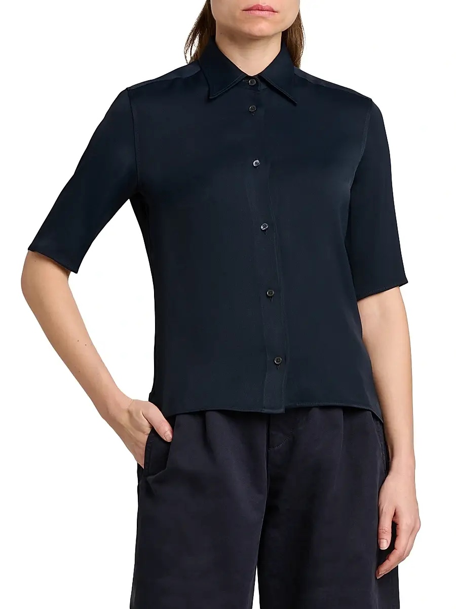 Jil Sander Women's Sable Short-Sleeve Shirt | Thumbnail 3 Jil Sander Women's Sable Short-Sleeve Shirt | Thumbnail 3