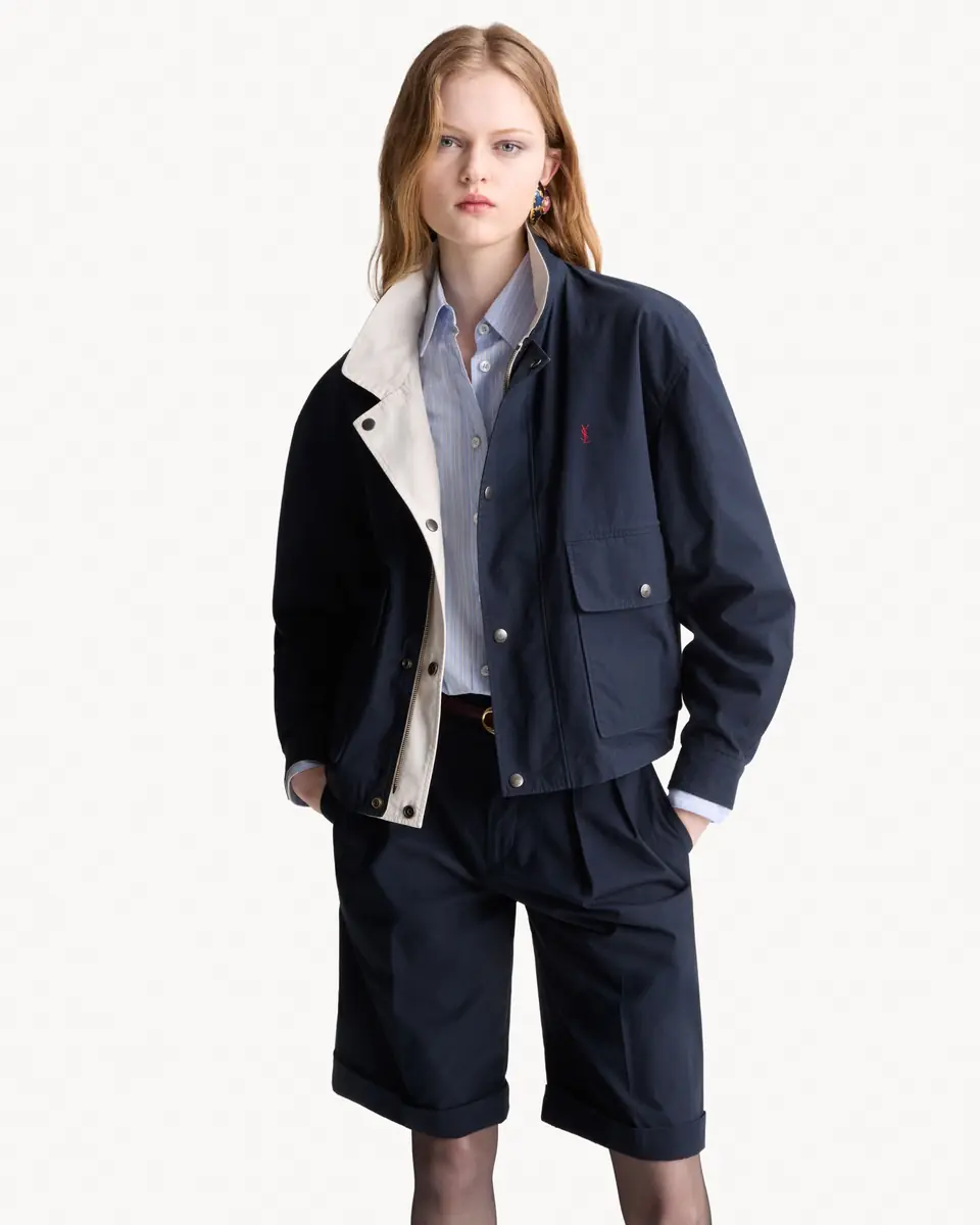 Yves Saint Laurent CASSANDRE reversible jacket in brushed cotton canvas | Thumbnail 2