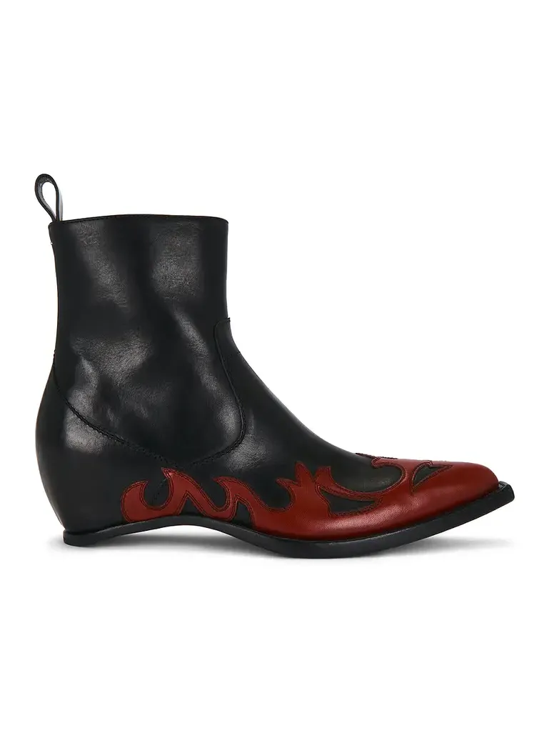 Maison Margiela Heel-Less Western Flames Boots H45