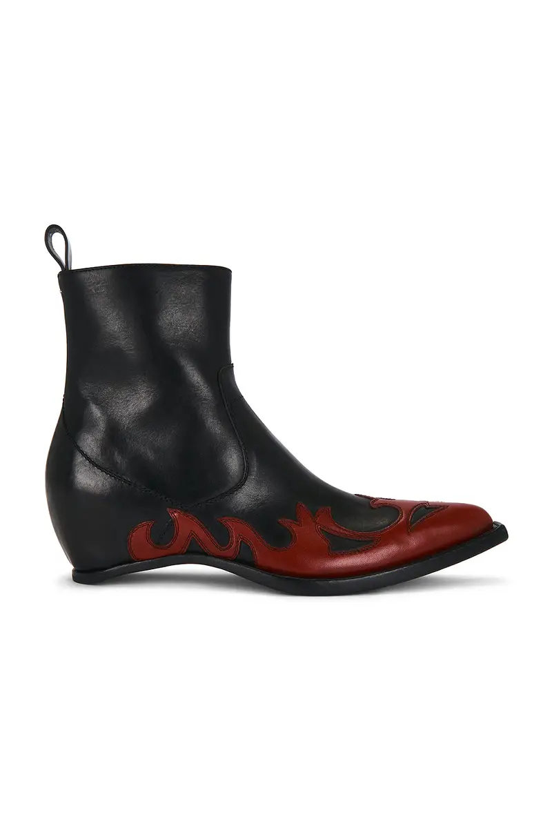 Maison Margiela Heel-Less Western Flames Boots H45