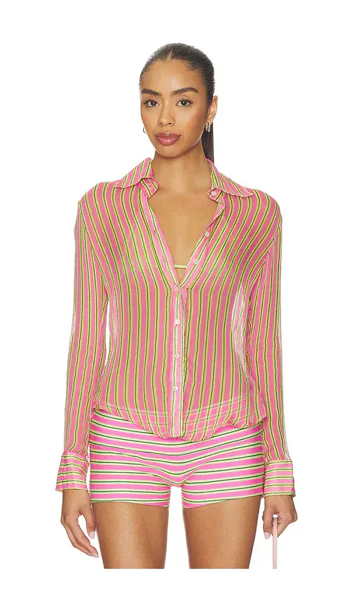 Indah Rhode Printed Long Sleeve Button Up Fitted Shirt | Thumbnail 2 Indah Rhode Printed Long Sleeve Button Up Fitted Shirt | Thumbnail 2