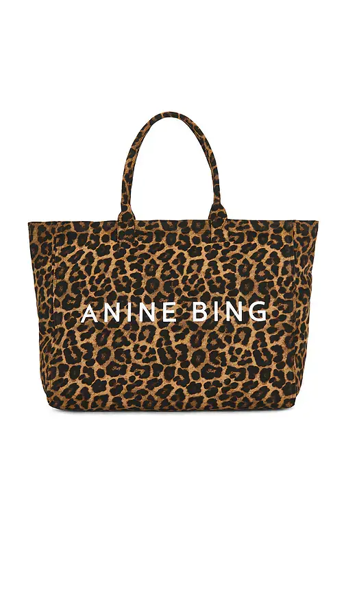 ANINE BING Leo Canvas Tote Bag | Image 1 ANINE BING Leo Canvas Tote Bag | Image 1
