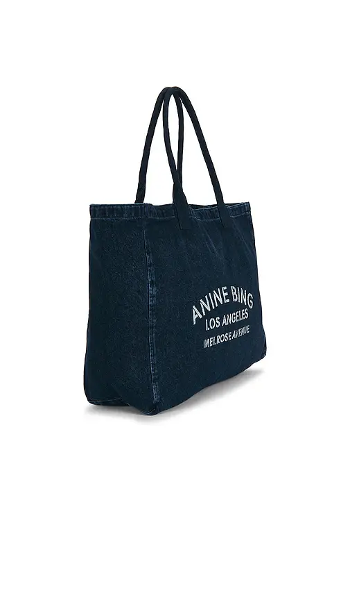 Anine Bing Leo Denim Tote Bag | Thumbnail 3 Anine Bing Leo Denim Tote Bag | Thumbnail 3